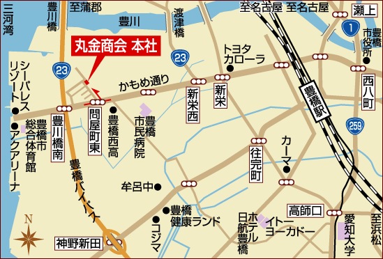 丸金商会 本社地図