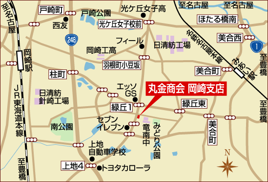 丸金商会 岡崎支店地図